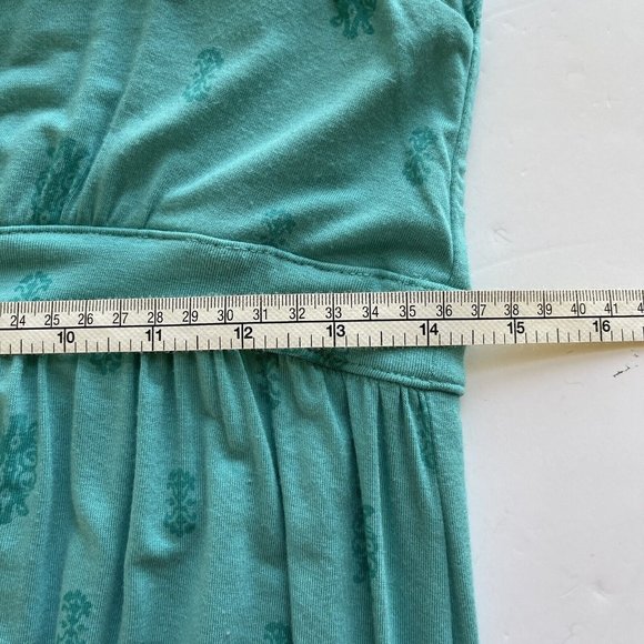 Dakini Athletic Dress Medium Damask Print Yoga Tennis Modal Racerback Turquoise - Picture 10 of 11